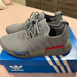 Grey Adidas NMD R1 7.5 men 8.5 women’s size